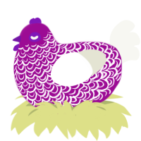 (unnamed), a plum and white chicken with a double-lace pattern