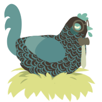 A silver and brown chicken with a double-lace pattern
