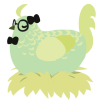 Ms Pickles, a gluppy and lemon chicken with a half-lace pattern