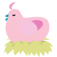 A rose and pink chicken with a half-lace pattern