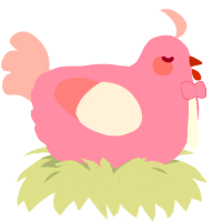 Ealure, a pink and rose chicken