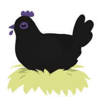 Void, a sable chicken