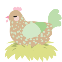 dirty sink, a beige and gluppy chicken with a speckle pattern