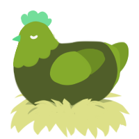 (unnamed), a olive and chartreuse chicken with a head pattern