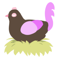 A bark and lavender chicken