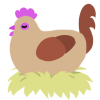 Hot Coco, a beige and russet chicken