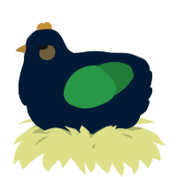 A tumblr and viridian chicken