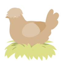 A beige chicken