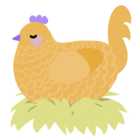 A honey chicken with a lace pattern