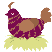 (unnamed), a wine and brown chicken with a bar pattern