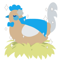 A beige and mist chicken