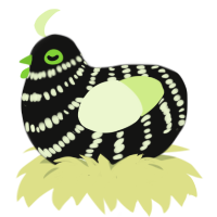 The actual matrix, a black and apple chicken with a bar pattern