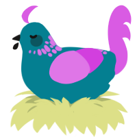 Toast, a sea and orchid chicken with a neck-speckle pattern