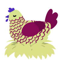 A lemon and wine chicken with a lace pattern
