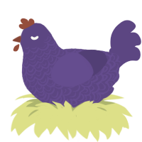 A overcast chicken with a double-lace pattern