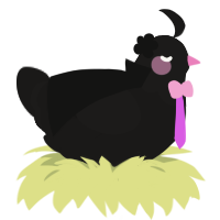 Ode to the bouncer, a sable chicken with a head pattern
