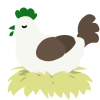A white and bark chicken