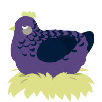 Witches Brew, a overcast and tumblr chicken with a half-lace pattern
