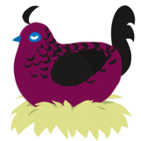 (unnamed), a wine and sable chicken with a half-lace pattern