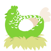 MTN DEW, a grass and cream chicken with a half-lace pattern