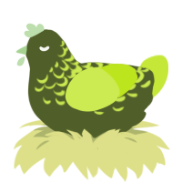 spinitch, a olive and lime chicken with a half-lace pattern