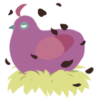 A amethyst and fuchsia chicken