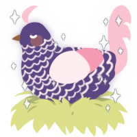 A overcast and rose chicken with a lace pattern