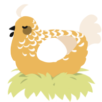 A honey and cream chicken with a half-lace pattern