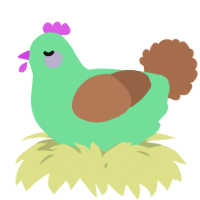 A spring and brown chicken