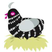 (unnamed), a sable and silver chicken with a bar pattern