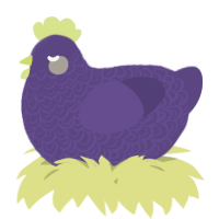 A overcast chicken with a double-lace pattern