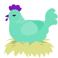 Minty Fresh, a mint chicken with a neck-speckle pattern