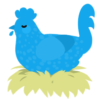 A sky chicken with a speckle pattern