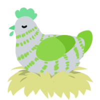 (unnamed), a mist and grass chicken with a bar pattern