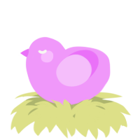 A lavender chicken