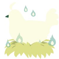 Temperance, a black chicken with a head pattern