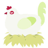 A white and apple chicken