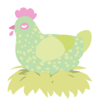 A gluppy and lemon chicken with a speckle pattern