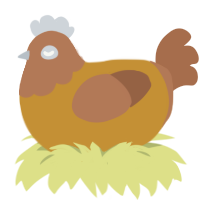 salted caramel, a gold and brown chicken with a head pattern