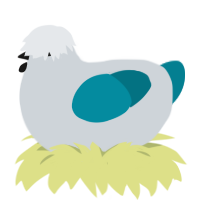 Snowflake, a mist and sea chicken
