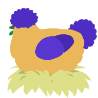 A honey and indigo chicken