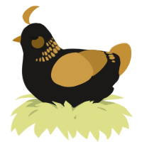 A sable and gold chicken with a neck-band pattern