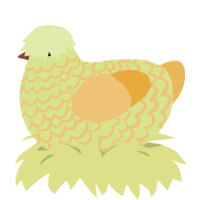 A lemon and honey chicken with a lace pattern