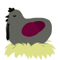 The Boss, a ash and maroon chicken
