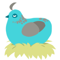 A aqua and ash chicken with a neck-speckle pattern