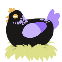 (unnamed), a sable and lilac chicken with a neck-speckle pattern