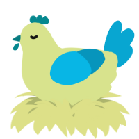 A lemon and cerulean chicken