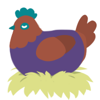 (unnamed), a overcast and russet chicken with a head pattern