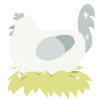 (unnamed), a white and silver chicken