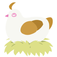 A white and gold chicken